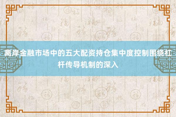 离岸金融市场中的五大配资持仓集中度控制围绕杠杆传导机制的深入