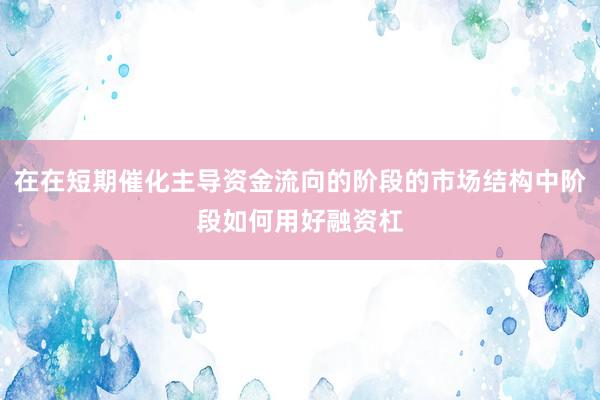 在在短期催化主导资金流向的阶段的市场结构中阶段如何用好融资杠