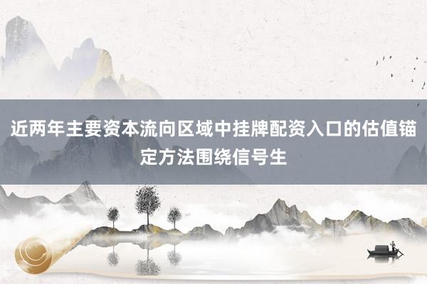 近两年主要资本流向区域中挂牌配资入口的估值锚定方法围绕信号生