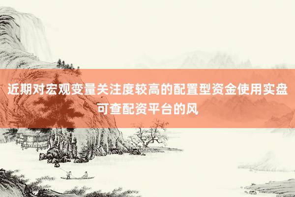 近期对宏观变量关注度较高的配置型资金使用实盘可查配资平台的风