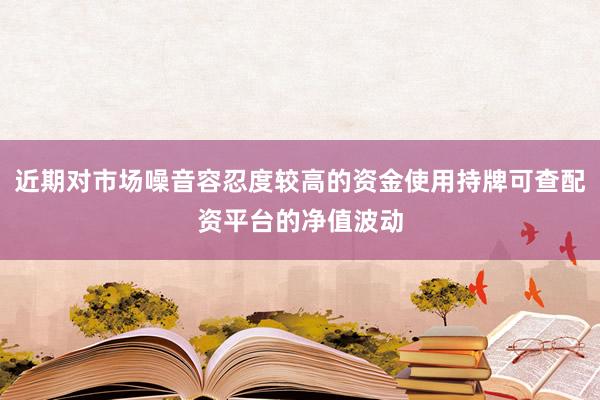 近期对市场噪音容忍度较高的资金使用持牌可查配资平台的净值波动