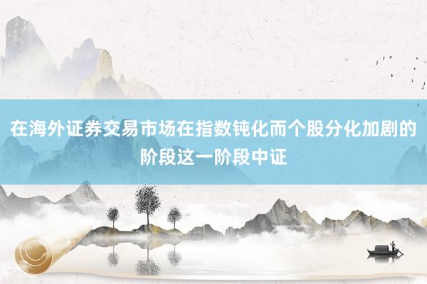 在海外证券交易市场在指数钝化而个股分化加剧的阶段这一阶段中证