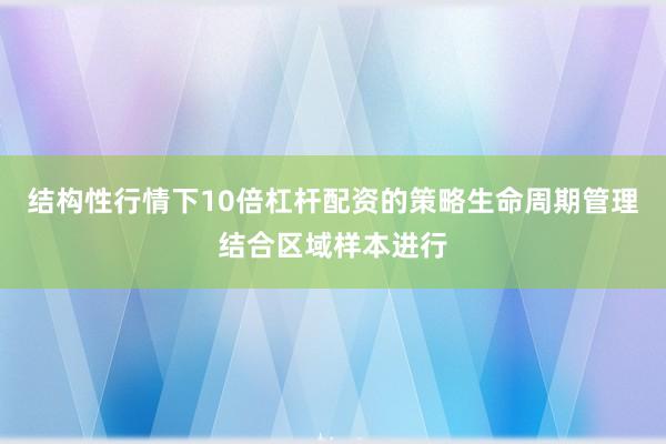 结构性行情下10倍杠杆配资的策略生命周期管理结合区域样本进行