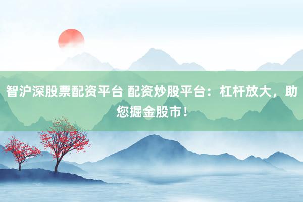智沪深股票配资平台 配资炒股平台：杠杆放大，助您掘金股市！